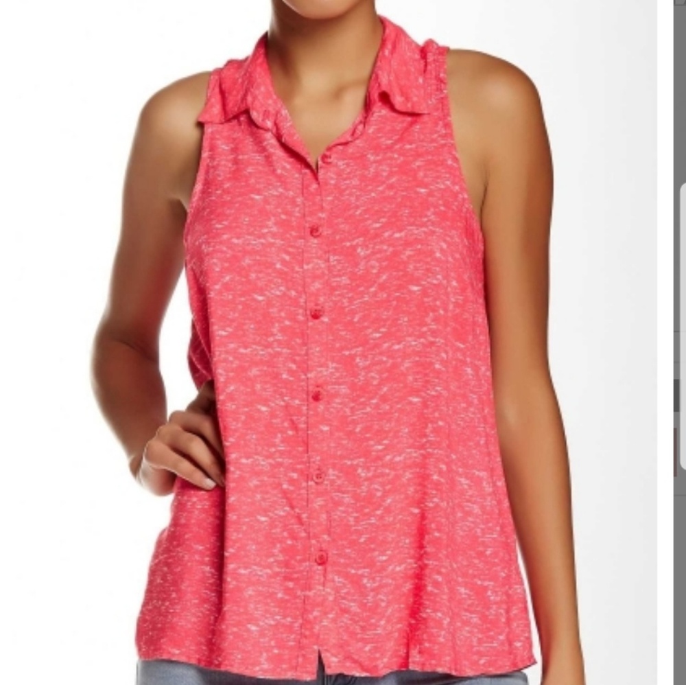 Splendid Shirt Tank Sz L Green NWT - Picture 4 of 4